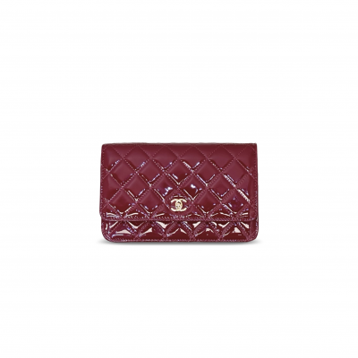 CHANEL MASTER CLASSIC WALLET ON CHAIN PATENT LEATHER AS4241 (19*13*3.5cm)